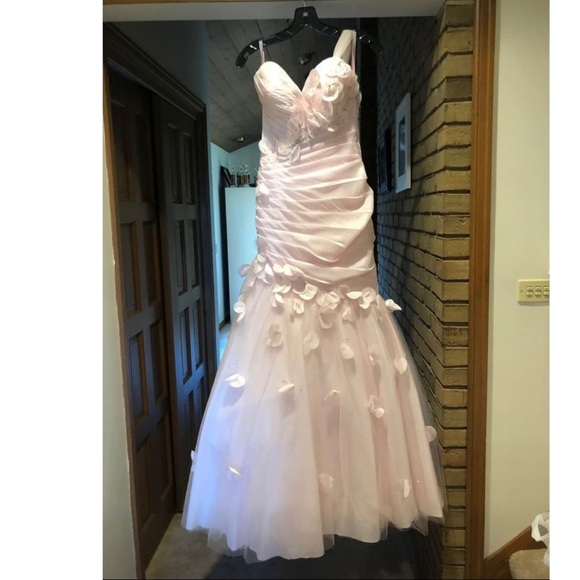 Size 2 Mermaid Prom Dress Light Pink - Picture 2 of 9